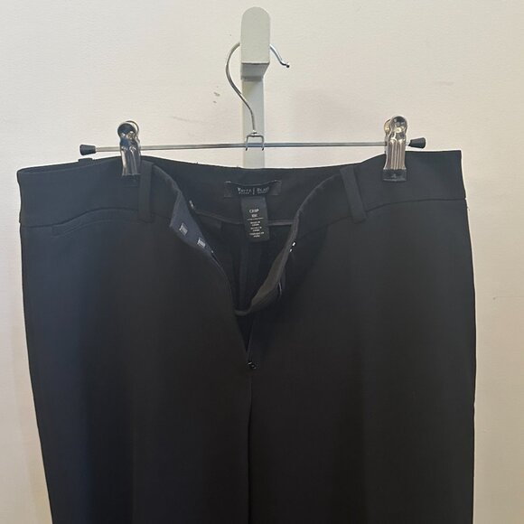 White House Black Market Black Cropped Wide Leg Lined Dress Pants Sz 10 - Picture 6 of 12